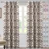 imageHVERSAILTEX Blackout Curtains Printed Design 84 Inch Length 2 Panels Set Thermal Insulated Curtains for Bedroom Living Room Geometric Modern Grommet Window Drapes  Taupe and BrownBrown  Taupe