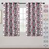 imageHVERSAILTEX Blackout Curtains Printed Design 84 Inch Length 2 Panels Set Thermal Insulated Curtains for Bedroom Living Room Geometric Modern Grommet Window Drapes  Taupe and BrownBurgundy  Gray