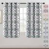 imageHVERSAILTEX Blackout Curtains Printed Design 84 Inch Length 2 Panels Set Thermal Insulated Curtains for Bedroom Living Room Geometric Modern Grommet Window Drapes  Taupe and BrownIvy  Gray