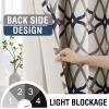 imageHVERSAILTEX Blackout Curtains Printed Design 84 Inch Length 2 Panels Set Thermal Insulated Curtains for Bedroom Living Room Geometric Modern Grommet Window Drapes  Taupe and BrownNavy  Gray