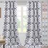 imageHVERSAILTEX Blackout Curtains Printed Design 84 Inch Length 2 Panels Set Thermal Insulated Curtains for Bedroom Living Room Geometric Modern Grommet Window Drapes  Taupe and BrownDark Denim  Gray
