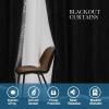 imageHVERSAILTEX Blackout Curtains for Bedroom Foil Print Twig Tree Branch Thermal Insulated Grommet Curtain Drapes Light Blocking Thick Soft Window Curtains for Living 52 x 84 Inch 2 Panels SageJet Black