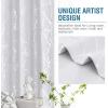 imageHVERSAILTEX Blackout Curtains for Bedroom Foil Print Twig Tree Branch Thermal Insulated Grommet Curtain Drapes Light Blocking Thick Soft Window Curtains for Living 52 x 84 Inch 2 Panels SagePure White