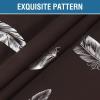 imageHVERSAILTEX Blackout Curtains for Bedroom Foil Print Twig Tree Branch Thermal Insulated Grommet Curtain Drapes Light Blocking Thick Soft Window Curtains for Living 52 x 84 Inch 2 Panels SageFoil Feather in Brown