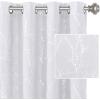 imageHVERSAILTEX Blackout Curtains for Bedroom Foil Print Twig Tree Branch Thermal Insulated Grommet Curtain Drapes Light Blocking Thick Soft Window Curtains for Living 52 x 84 Inch 2 Panels SagePure White