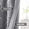 imageHVERSAILTEX Blackout Curtains for Bedroom Foil Print Twig Tree Branch Thermal Insulated Grommet Curtain Drapes Light Blocking Thick Soft Window Curtains for Living 52 x 84 Inch 2 Panels SageGrey