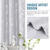 imageHVERSAILTEX Blackout Curtains for Bedroom Foil Print Twig Tree Branch Thermal Insulated Grommet Curtain Drapes Light Blocking Thick Soft Window Curtains for Living 52 x 84 Inch 2 Panels SageGreyish White