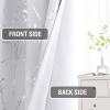 imageHVERSAILTEX Blackout Curtains for Bedroom Foil Print Twig Tree Branch Thermal Insulated Grommet Curtain Drapes Light Blocking Thick Soft Window Curtains for Living 52 x 84 Inch 2 Panels SagePure White