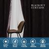 imageHVERSAILTEX Blackout Curtains for Bedroom Foil Print Twig Tree Branch Thermal Insulated Grommet Curtain Drapes Light Blocking Thick Soft Window Curtains for Living 52 x 84 Inch 2 Panels SageBrown