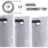 imageHVERSAILTEX Blackout Curtains for Bedroom Foil Print Twig Tree Branch Thermal Insulated Grommet Curtain Drapes Light Blocking Thick Soft Window Curtains for Living 52 x 84 Inch 2 Panels SageGreyish White