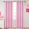 imageHVERSAILTEX Blackout Curtains for Bedroom Foil Print Twig Tree Branch Thermal Insulated Grommet Curtain Drapes Light Blocking Thick Soft Window Curtains for Living 52 x 84 Inch 2 Panels SageGlitter Stars in Pink Base