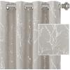 imageHVERSAILTEX Blackout Curtains for Bedroom Foil Print Twig Tree Branch Thermal Insulated Grommet Curtain Drapes Light Blocking Thick Soft Window Curtains for Living 52 x 84 Inch 2 Panels SageStone
