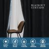 imageHVERSAILTEX Blackout Curtains for Bedroom Foil Print Twig Tree Branch Thermal Insulated Grommet Curtain Drapes Light Blocking Thick Soft Window Curtains for Living 52 x 84 Inch 2 Panels SageStone Blue