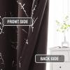 imageHVERSAILTEX Blackout Curtains for Bedroom Foil Print Twig Tree Branch Thermal Insulated Grommet Curtain Drapes Light Blocking Thick Soft Window Curtains for Living 52 x 84 Inch 2 Panels SageBrown