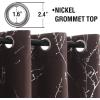 imageHVERSAILTEX Blackout Curtains for Bedroom Foil Print Twig Tree Branch Thermal Insulated Grommet Curtain Drapes Light Blocking Thick Soft Window Curtains for Living 52 x 84 Inch 2 Panels SageBrown