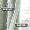 imageHVERSAILTEX Blackout Curtains for Bedroom Foil Print Twig Tree Branch Thermal Insulated Grommet Curtain Drapes Light Blocking Thick Soft Window Curtains for Living 52 x 84 Inch 2 Panels SageSage