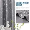 imageHVERSAILTEX Blackout Curtains for Bedroom Foil Print Twig Tree Branch Thermal Insulated Grommet Curtain Drapes Light Blocking Thick Soft Window Curtains for Living 52 x 84 Inch 2 Panels SageGrey