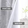 imageHVERSAILTEX Blackout Curtains for Bedroom Foil Print Twig Tree Branch Thermal Insulated Grommet Curtain Drapes Light Blocking Thick Soft Window Curtains for Living 52 x 84 Inch 2 Panels SageGreyish White