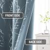 imageHVERSAILTEX Blackout Curtains for Bedroom Foil Print Twig Tree Branch Thermal Insulated Grommet Curtain Drapes Light Blocking Thick Soft Window Curtains for Living 52 x 84 Inch 2 Panels SageStone Blue