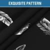 imageHVERSAILTEX Blackout Curtains for Bedroom Foil Print Twig Tree Branch Thermal Insulated Grommet Curtain Drapes Light Blocking Thick Soft Window Curtains for Living 52 x 84 Inch 2 Panels SageFoil Feather in Black