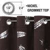 imageHVERSAILTEX Blackout Curtains for Bedroom Foil Print Twig Tree Branch Thermal Insulated Grommet Curtain Drapes Light Blocking Thick Soft Window Curtains for Living 52 x 84 Inch 2 Panels SageFoil Feather in Brown