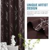 imageHVERSAILTEX Blackout Curtains for Bedroom Foil Print Twig Tree Branch Thermal Insulated Grommet Curtain Drapes Light Blocking Thick Soft Window Curtains for Living 52 x 84 Inch 2 Panels SageBrown