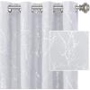 imageHVERSAILTEX Blackout Curtains for Bedroom Foil Print Twig Tree Branch Thermal Insulated Grommet Curtain Drapes Light Blocking Thick Soft Window Curtains for Living 52 x 84 Inch 2 Panels SageGreyish White