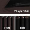 imageHVERSAILTEX Blackout Curtains for Windows Super HeavyDuty Lined Darkness Drapes for Bedroom Privacy Assured Window Treatment for Patio Pack of 2 52 x 108 inch White Front with White LinerBrown