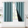 imageHVERSAILTEX Blackout Curtains for Windows Super HeavyDuty Lined Darkness Drapes for Bedroom Privacy Assured Window Treatment for Patio Pack of 2 52 x 108 inch White Front with White LinerGray Mist