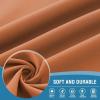 imageHVERSAILTEX Blackout Curtains for Windows Super HeavyDuty Lined Darkness Drapes for Bedroom Privacy Assured Window Treatment for Patio Pack of 2 52 x 108 inch White Front with White LinerBurnt Orange