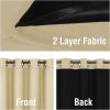 imageHVERSAILTEX Blackout Curtains for Windows Super HeavyDuty Lined Darkness Drapes for Bedroom Privacy Assured Window Treatment for Patio Pack of 2 52 x 108 inch White Front with White LinerWheat
