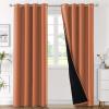 imageHVERSAILTEX Blackout Curtains for Windows Super HeavyDuty Lined Darkness Drapes for Bedroom Privacy Assured Window Treatment for Patio Pack of 2 52 x 108 inch White Front with White LinerBurnt Orange
