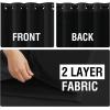 imageHVERSAILTEX Blackout Curtains for Windows Super HeavyDuty Lined Darkness Drapes for Bedroom Privacy Assured Window Treatment for Patio Pack of 2 52 x 108 inch White Front with White LinerBlack