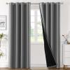 imageHVERSAILTEX Blackout Curtains for Windows Super HeavyDuty Lined Darkness Drapes for Bedroom Privacy Assured Window Treatment for Patio Pack of 2 52 x 108 inch White Front with White LinerCharcoal Gray