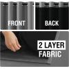 imageHVERSAILTEX Blackout Curtains for Windows Super HeavyDuty Lined Darkness Drapes for Bedroom Privacy Assured Window Treatment for Patio Pack of 2 52 x 108 inch White Front with White LinerCharcoal Gray