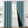 imageHVERSAILTEX Blackout Curtains for Windows Super HeavyDuty Lined Darkness Drapes for Bedroom Privacy Assured Window Treatment for Patio Pack of 2 52 x 108 inch White Front with White LinerGray Mist