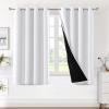 imageHVERSAILTEX Blackout Curtains for Windows Super HeavyDuty Lined Darkness Drapes for Bedroom Privacy Assured Window Treatment for Patio Pack of 2 52 x 108 inch White Front with White LinerPearl White