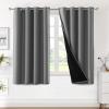 imageHVERSAILTEX Blackout Curtains for Windows Super HeavyDuty Lined Darkness Drapes for Bedroom Privacy Assured Window Treatment for Patio Pack of 2 52 x 108 inch White Front with White LinerCharcoal Gray
