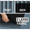 imageHVERSAILTEX Blackout Curtains for Windows Super HeavyDuty Lined Darkness Drapes for Bedroom Privacy Assured Window Treatment for Patio Pack of 2 52 x 108 inch White Front with White LinerStone Blue