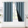 imageHVERSAILTEX Blackout Curtains for Windows Super HeavyDuty Lined Darkness Drapes for Bedroom Privacy Assured Window Treatment for Patio Pack of 2 52 x 108 inch White Front with White LinerStone Blue