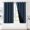 imageHVERSAILTEX Blackout Curtains for Windows Super HeavyDuty Lined Darkness Drapes for Bedroom Privacy Assured Window Treatment for Patio Pack of 2 52 x 108 inch White Front with White LinerNavy Blue