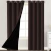 imageHVERSAILTEX Blackout Curtains for Windows Super HeavyDuty Lined Darkness Drapes for Bedroom Privacy Assured Window Treatment for Patio Pack of 2 52 x 108 inch White Front with White LinerBrown