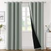 imageHVERSAILTEX Blackout Curtains for Windows Super HeavyDuty Lined Darkness Drapes for Bedroom Privacy Assured Window Treatment for Patio Pack of 2 52 x 108 inch White Front with White LinerSage