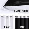 imageHVERSAILTEX Blackout Curtains for Windows Super HeavyDuty Lined Darkness Drapes for Bedroom Privacy Assured Window Treatment for Patio Pack of 2 52 x 108 inch White Front with White LinerWhiteBlack
