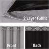 imageHVERSAILTEX Blackout Curtains for Windows Super HeavyDuty Lined Darkness Drapes for Bedroom Privacy Assured Window Treatment for Patio Pack of 2 52 x 108 inch White Front with White LinerGrey