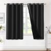 imageHVERSAILTEX Blackout Curtains for Windows Super HeavyDuty Lined Darkness Drapes for Bedroom Privacy Assured Window Treatment for Patio Pack of 2 52 x 108 inch White Front with White LinerBlack