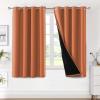 imageHVERSAILTEX Blackout Curtains for Windows Super HeavyDuty Lined Darkness Drapes for Bedroom Privacy Assured Window Treatment for Patio Pack of 2 52 x 108 inch White Front with White LinerBurnt Orange