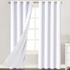 imageHVERSAILTEX Blackout Curtains for Windows Super HeavyDuty Lined Darkness Drapes for Bedroom Privacy Assured Window Treatment for Patio Pack of 2 52 x 108 inch White Front with White LinerWhiteWhite