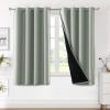 imageHVERSAILTEX Blackout Curtains for Windows Super HeavyDuty Lined Darkness Drapes for Bedroom Privacy Assured Window Treatment for Patio Pack of 2 52 x 108 inch White Front with White LinerSage