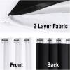 imageHVERSAILTEX Blackout Curtains for Windows Super HeavyDuty Lined Darkness Drapes for Bedroom Privacy Assured Window Treatment for Patio Pack of 2 52 x 108 inch White Front with White LinerWhiteGreish White